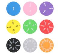 Beaupretty 2 Sets of 18pcs Eva Foam Fraction Circles Teaching Aids for Students, Classroom Math Learning Supply Kit with Random Colors, Educational Fraction Props for Primary Random Color