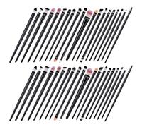 Beaupretty 2 Sets Portable Travel Eyeshadow Brush Compact Eye Makeup Brushes for Blending Defining Lining Sleek Professional Makeup Tools for Women