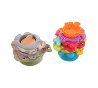 Beaupretty 2 sets Stacking Cups for Montessori Learning for Motor Skills Development and Parent Interaction Versatile Stacking Cups for Bath and Beach Fun