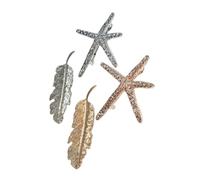 Beaupretty 2 Sets Star Hairpins for Women Elegant Hair Clips Golden Silver Creative Fashion Hair Accessories with Strong Grip for Various Styles