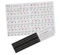 Beaupretty 2 Sheets Beginner Piano Keyboard Stickers Notes Decals for Electronic Organs Easy to Apply and Remove Visual Learning Aid for Familiarity and Practice