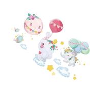 Beaupretty 2 Sheets Wall Stickers Cartoon Elephant Bird Balloon PVC Adhesive Decals for Kindergarten Decoration