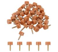 Beaupretty 20 Pairs High Heel Cap Replacement Tips 10mm Round Non-Slip Heel Pins Sturdy Beige for Everyday Use and DIY Restoration