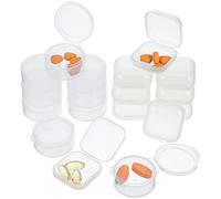 Beaupretty 20 Pcs Mini Case Pp Storage Box Set and Square Compartments, Small Jewelry Organizer for Beads, Rings, and Holder, Portable Travel Pill Organizer