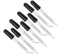 Beaupretty 20 Pcs Ml Calibrated Glass Droppers with Straight Tip, Lightweight and Compact Silicone Bulb, for Essential Oil and Medicine Liquid Handling in Laboratory or Personal Use