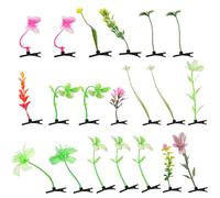 Beaupretty 20 Pcs Plant Hair Clips Unique Sprout Hair Accessories for Festivals Rave Diverse Styles for Various Hairdos Sturdy Meticulously Crafted