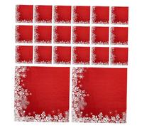 Beaupretty 20 Sheets Red Christmas Snowflake Napkins Disposable Party Napkins Soft Double Paper for Holiday Dinner Gatherings Festive Table Decoration Snowman Nutcracker Guest Towels