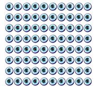 Beaupretty 200pcs Blue Evil Eye Beads Flat Back Resin Beads for DIY Doll's Eyes Making and Shoe Decoration Smooth Surface and Unique Appearance Design