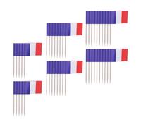 Beaupretty 200pcs French Flag Food Picks Mini Cocktail Party Fruit Sticks Cake Toppers for Birthday and Event Decorations