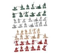 Beaupretty 200Pcs Plastic Soldiers Figures Various Poses Military Decorations for Boys Birthday Model Collection Random Color