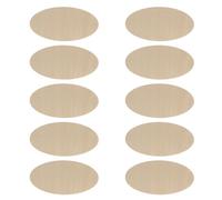 Beaupretty 20pcs 50x100mm Eco-Friendly Basswood Oval Wooden Slices 2mm Thick for DIY Crafts Accessories Home Ornament Wood Pieces Set