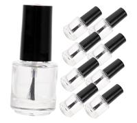 Beaupretty 20pcs 5ml Glass Nail Polish Bottles with Black Aluminum Cap and Brush for Diy Art Projects