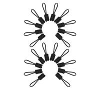 Beaupretty 20Pcs Black Nylon Zipper Pull Extenders with Paracord, Universal Zipper Repair Pull Strings for Backpacks, Jackets, Luggage - Replacement Handle for Outdoor Travel Gear