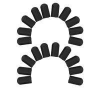 Beaupretty 20Pcs Black Silicone Drumstick Tip Covers, Silent Drum Practice Dampeners with 5.5Mm Hole, Drumstick Silicone Tips Set for Drummers and Percussion Accessories