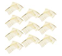 Beaupretty 20pcs Broken Hair Comb Metal Twist Wire Curved Classic French Styling Teeth Pin Clamp for Women Girl Wedding Hair Accessories