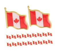 Beaupretty 20pcs Canadian Maple Leaf Lapel Pins with Butterfly Clutch Metal Brooch for Canada Day Thanksgiving Travel Souvenirs Suitable for Suits Hats Bags Expressing National Pride and