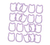 Beaupretty 20pcs Cat Shape Keychain Hooks with Open Spring Ring Handbag Pendant for DIY Accessories Backpacks Purses and Bags Zinc Alloy Key Holder in Light Purple