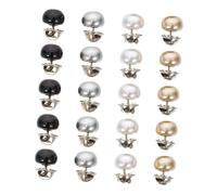 Beaupretty 20Pcs Chic Pearl Safety Brooch Pins All Match Clothing Accessory for Dresses Bags and DIY Crafts Prevent Exposing with Stylish Invisible Buttons