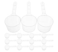 Beaupretty 20pcs Clear Plastic Measuring Spoons Set with Graduated Powder Measuring Scoop for DIY Facial Mask Lightweight Plastic Scoop for Accurate Skin Care Baking and Tea Measurement