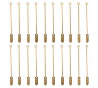 Beaupretty 20pcs Copper Long Needle Pins with Caps for DIY Brooches Hat Pins and Earring Accessories 70mm Metal Safety for Handmade Clothing Crafts and Jewelry