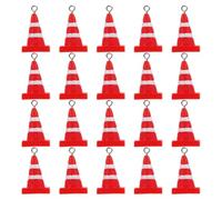 Beaupretty 20pcs D Traffic Cone Pendant Resin Mini Red Charm for Keychains Earrings, Photo Props, DIY Jewellery Making Crafts