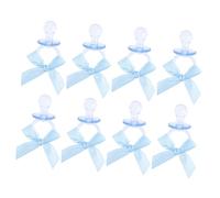 Beaupretty 20Pcs Decorations with Ribbon Bows for Boys and Shower Party Favors Transparent Mini Soothers for Shower Guests Cute Keepsake Souvenirs for Family and Friends