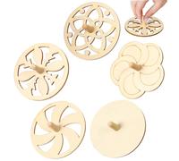 Beaupretty 20pcs DIY Wooden Gyroscopes for Kids Unfinished Painting Tops Creative Craft Supplies for Children Random Color Accessories for Arts and Crafts Activities