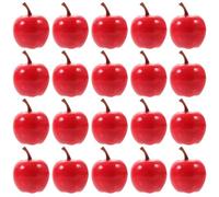 Beaupretty 20pcs Fruit Model Prop Lifelike High Simulation Design Foams Red Mini Decoration Teaching Aid Photography Prop for Painters