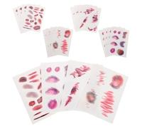 Beaupretty 20pcs Halloween Fake Scar Tattoos Waterproof Temporary Wound Stickers with Realistic Appearance and Versatile Styles for Adults Prank Makeup and Halloween Party
