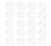 Beaupretty 20pcs Heart-Shaped Plastic Candle Shells DIY Candle Making Containers Flame Retardant Acrylic Wax Melt Boxes for Crafting and Home Aromatherapy
