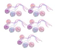Beaupretty 20pcs Indoor Kitten Retro Cat Balls Portable Entertainment Interactive Tail Ball Design Thick Plush Wool Sensory Chew for Indoor Living Environments Apartment Cats