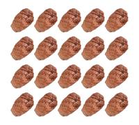 Beaupretty 20pcs Lifelike Fake Beef Blocks Realistic Artificial Meat Models for Role Play Education Compact PVC Simulation Food for Sensory Learning and Fun Activities