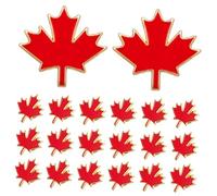 Beaupretty 20pcs Maple Leaf Brooch Durable Metal Art Pins with Chic Design for Clothes Decoration Suitable for Daily and Formal Use Stylish Canadian Badge Gifts