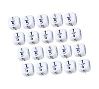 Beaupretty 20pcs Math Teaching Dice Set Smooth Polished Educational Dice for Classroom Learning Versatile Math Games Props to Foster Critical Thinking and Problem Solving Skills