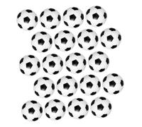 Beaupretty 20Pcs Mini Foosball Balls Resin Table Soccer Accessories Replacement Footballs for Standard Tabletop Football Games with Bright Black and White Colors