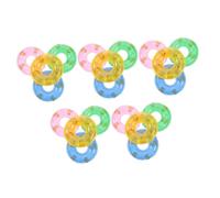 Beaupretty 20pcs Mini Swimming Rings Cartoon Inflatable Pool Rings for Bathtub PP Material Party Supplies and Mini House Decorations Random Color
