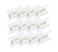 Beaupretty 20PCS Miniature Bus Station Model for Dollhouses and Urban Layouts Plastic City Bus Stop Ornament with Realistic Detailing for Landscaping Railway Station Props and Photography