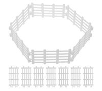 Beaupretty 20pcs Miniature Farm Model Fence Set Small White Doll House Mini Fence Decorative Mini Prop for Garden and Landscape Scene Ornament