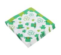 Beaupretty 20pcs Napkin Shamrock Napkins Shamrocks Dinner Napkins Irish Themed Parties Favors Guest Bathroom Napkins Irish Napkins Disposable Dinner Napkins Party Napkin Paper
