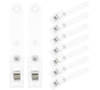 Beaupretty 20pcs Portable Badge Holder Metal Id Card Clip Plastic Clips for Work Badge Straps for Id Cards Easy Attachment