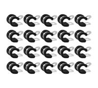 Beaupretty 20pcs Rubber Cushioned Hose Clamp with Stainless Steel Band, Black Cable Clamp Featuring Salt Resistance and Secure Fixing, for Plumbing and Maintenance Applications