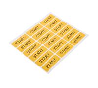 Beaupretty 20pcs Self-adhesive Yellow Start Label Stickers for Industrial Control Panels, Waterproof Push Button Start Key Stickers for Machinery Equipment Safety and Warning in Factories