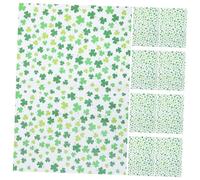 Beaupretty 20pcs Shamrock Flower Wrapping Paper for Spring Celebrations Sturdy Tear Resistant Design for Patrick's Day Unique Irish Luck Presentation for Friends and Family
