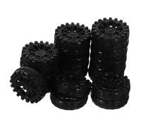 Beaupretty 20pcs Small Car Wheels Narrow Plastic Tires Lightweight DIY Truck Helicopter Airplane Model Parts for Easy Assembly and Speed Optimization
