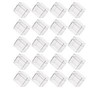 Beaupretty 20pcs Small Storage Containers Box with Lid, Plastic Square Cube Candy Boxes for Stable Stacking and Space Optimization, for Gift Arrangement and Backpacks