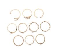 Beaupretty 20pcs Stackable Moon Star Ring Set Women Chic Ring Jewelry Set Fashion for Teen Girls Plated