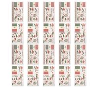 Beaupretty 20Pcs Temporary Tattoos for Soccer Fans Featuring Mexican Flag Design Breathable Coated Paper Material Easy Application for Mexican Independence Day Party Favors and Sports Games