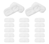 Beaupretty 20pcs White Plastic Eyelash Packing Trays with Face Shape Design, Lash Organizer for False Eyelashes, Easy Placement and Removal, for Makeup Studios and Beauty Enthusiasts