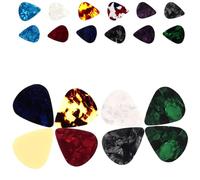 Beaupretty 20pcs Xylonite Nylon Guitar Picks Assorted Thickness for Acoustic Electric Guitars Lightweight Smooth Finish for Enhanced Playability for Guitarists Musicians Random Color