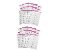 Beaupretty 24 Sheets Nail Art Practice White Blank Manicure Training Cards with Lines for Drawing and Painting Patterns Suitable for Beginners and Professionals